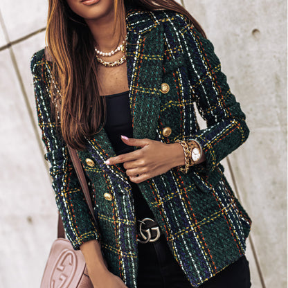Katarina | Women's Relaxed Checked Tailored Blazer