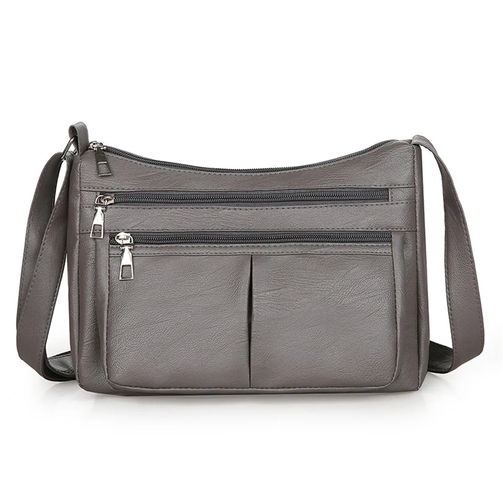 Designer Luxury Shoulder Bag Soft Leather Fashion Versatile Crossbody Bag Stylish Handbag for Women Milanni Fashion Grey