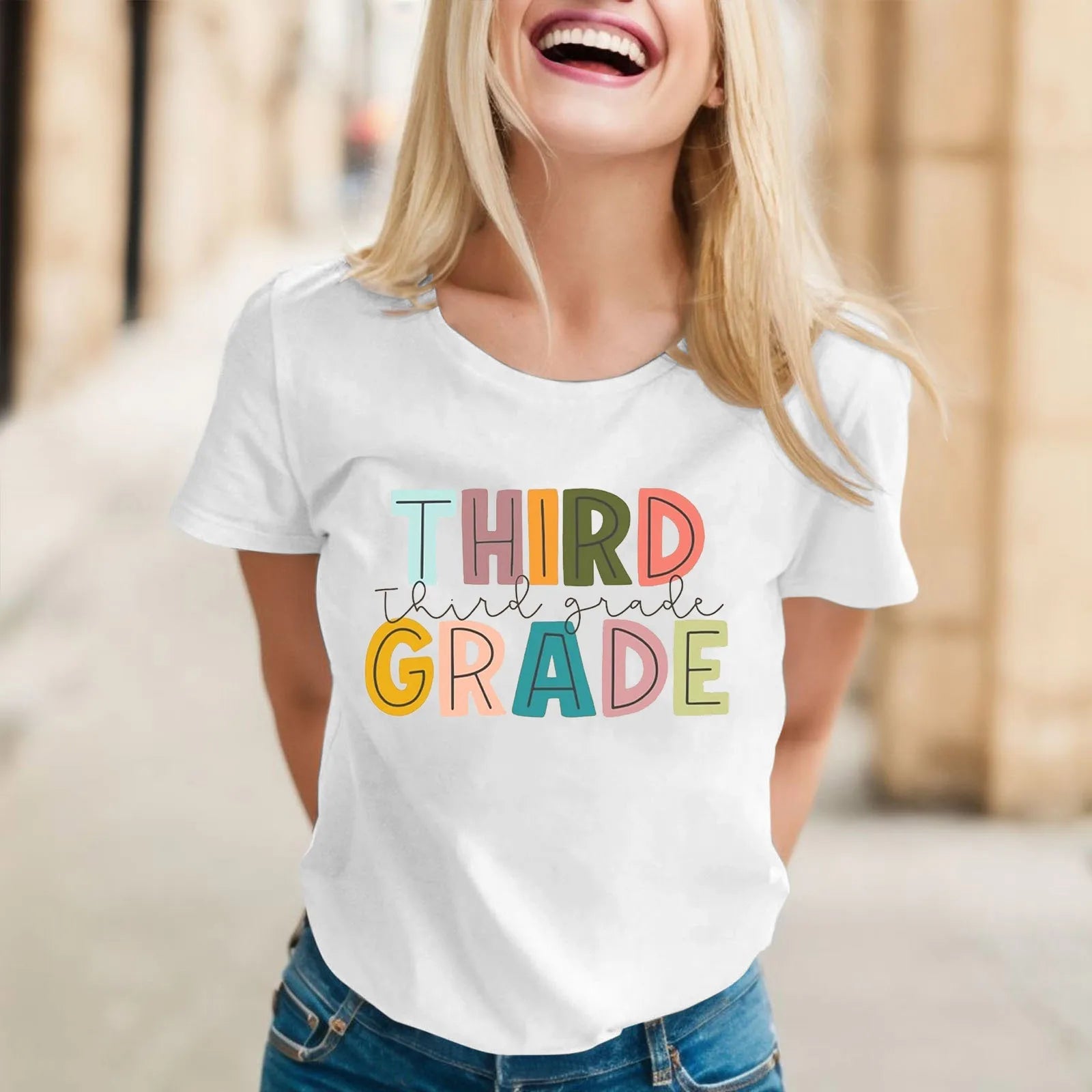 First Day of School Short Sleeve T Shirt Trendy Teacher Shirt for Women Casual Comfortable Outfit Milanni Fashion