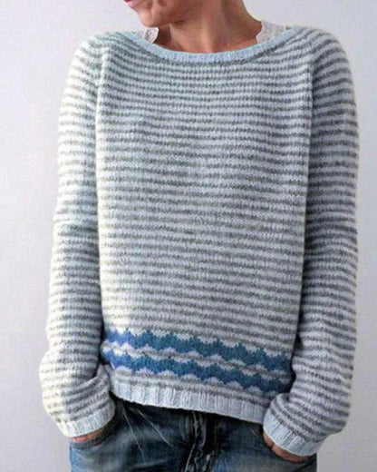 Andrea | Women's-Winter Christmas Sweater with Nordic Pattern