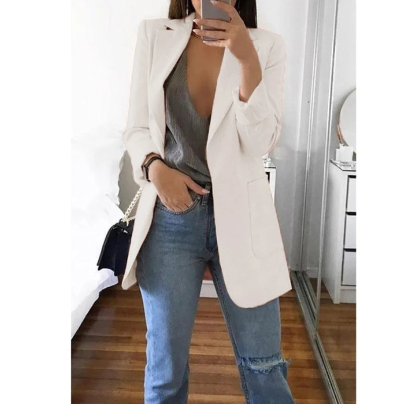 European and American Fashion Casual Polo Neck Slim Fit Cardigan Temperament Women's Coat Stylish Wear Milanni Fashion