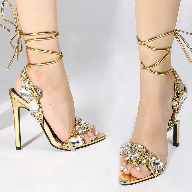 Sexy Ankle Strap Sandals Women Party Nightclub Stripper Heels Shoe  Milanni Fashion   