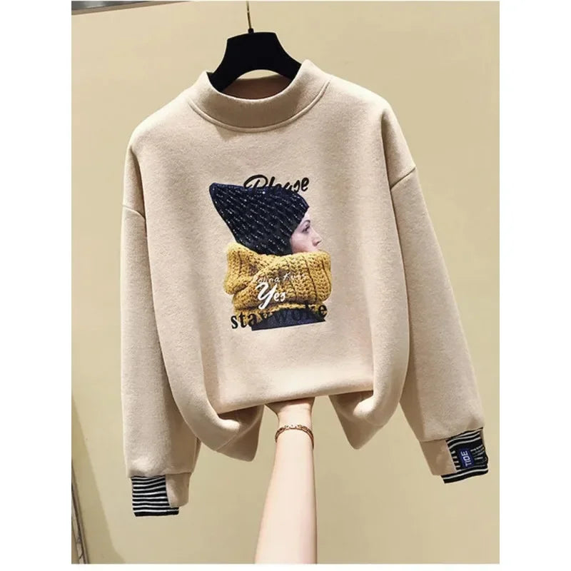 Long Sleeve Pullover Sweatshirt & High-Waist Knitted Skirt Outfit Autumn/Winter Two Piece Set for Women  Milanni Fashion   