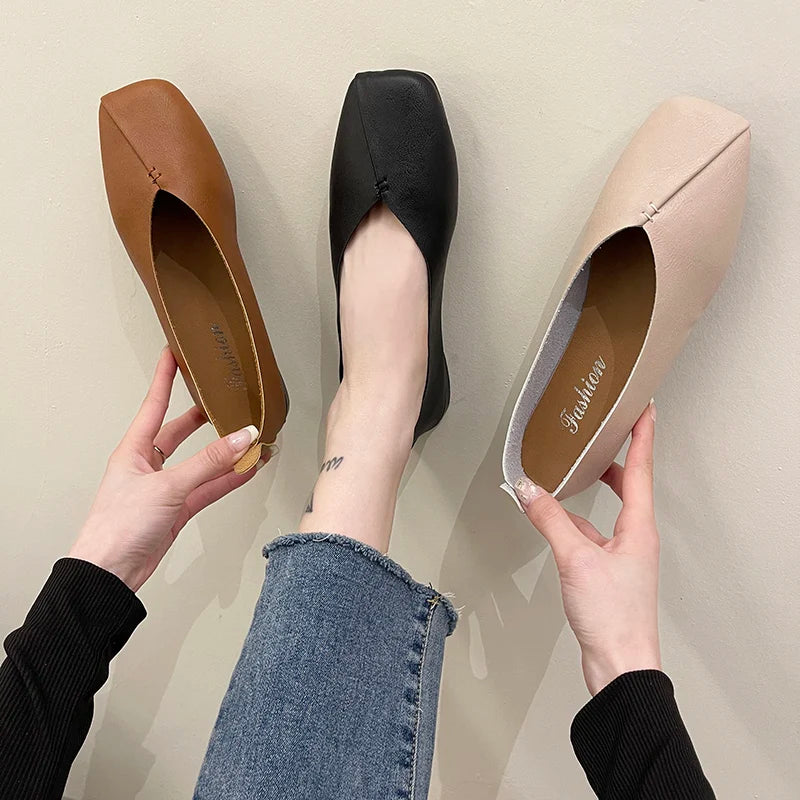 Soft Leather Shoes Spring Classic Lightweight Flat Shoes Female Harajuku Students All-match Loafers Milanni Fashion