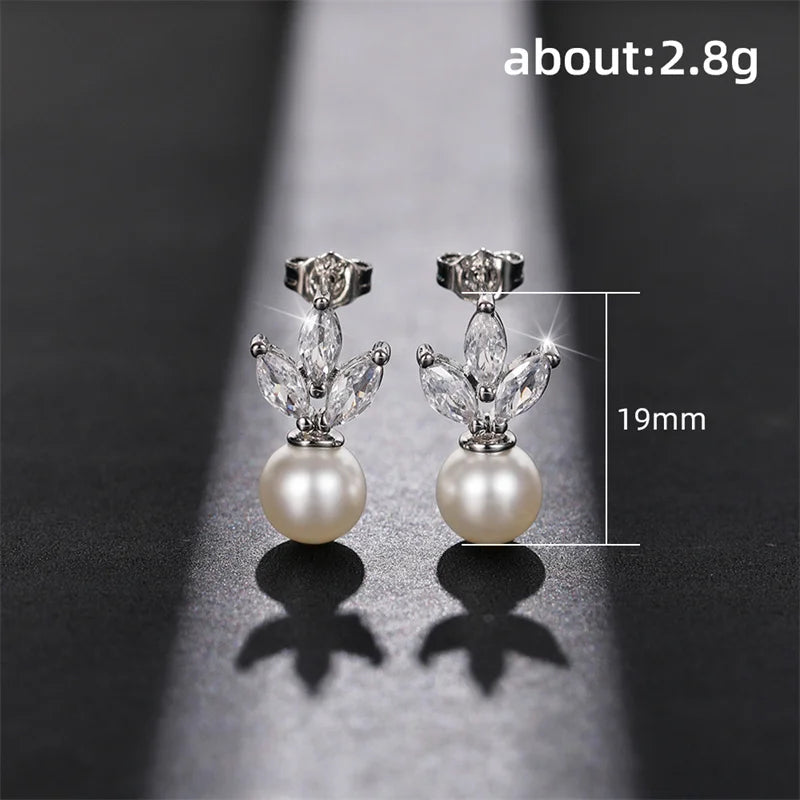 Imitation Pearl Stud Earrings Delicate Statement Jewelry for Women’s Daily Wear Accessories Milanni Fashion