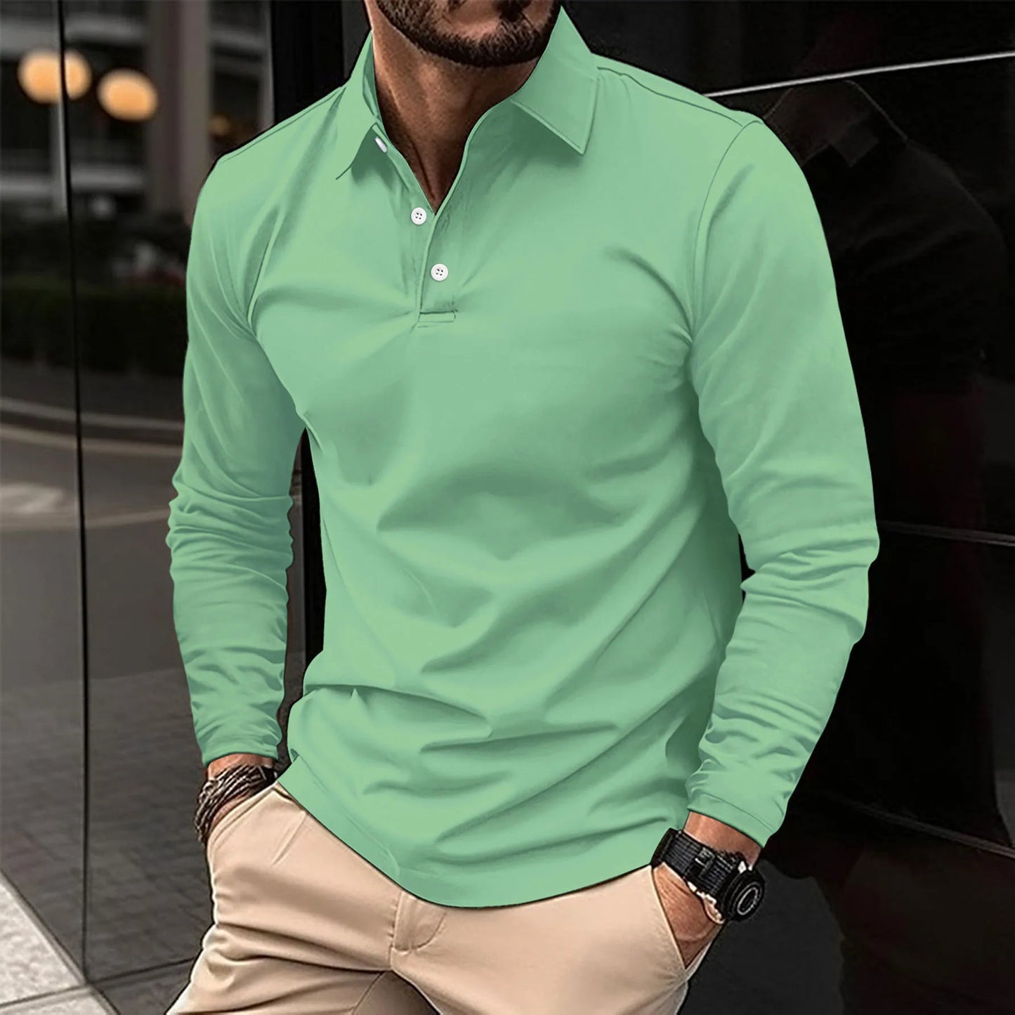 Lorenzo | Men’s Long Sleeve Executive Polo