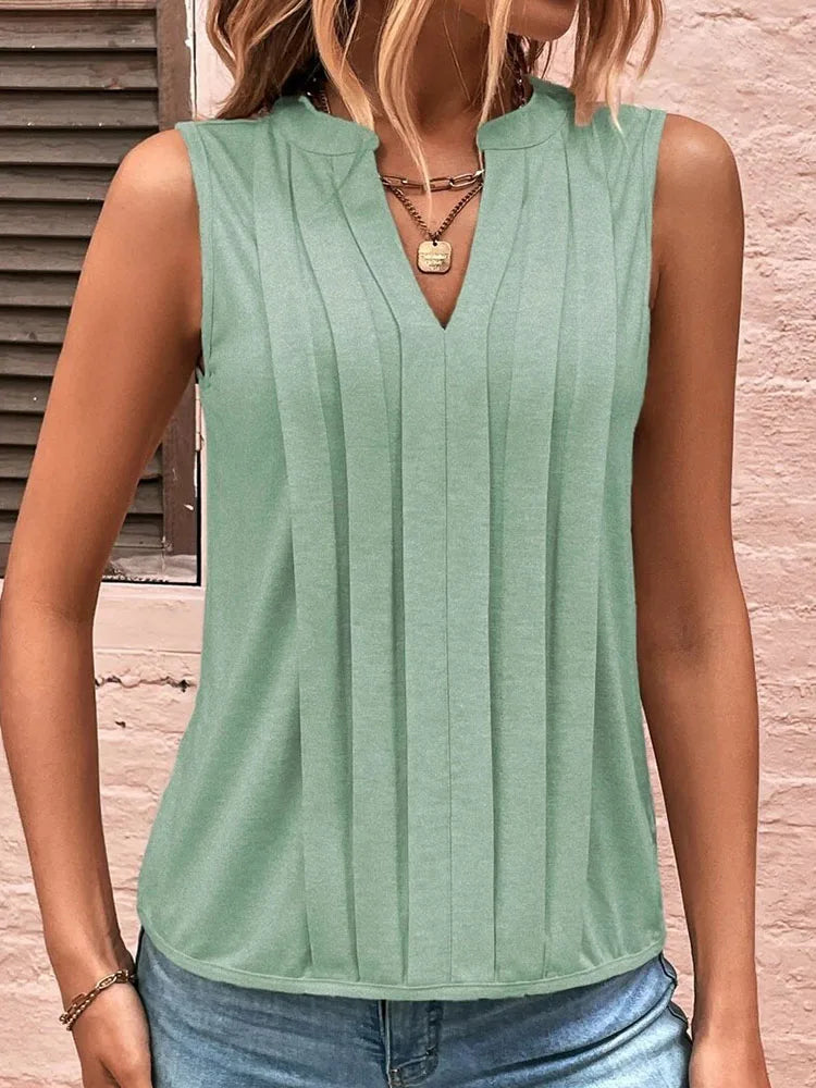 Vintage Tassel Tank Top Sleeveless V-Neck Casual Summer Streetwear Blouse For Women Milanni Fashion