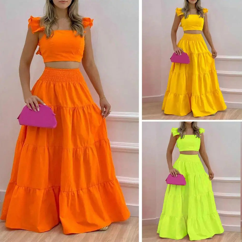 Women Casual Top And Skirt Set Summer Elegant Office Party New Set Femme 2024  Milanni Fashion   