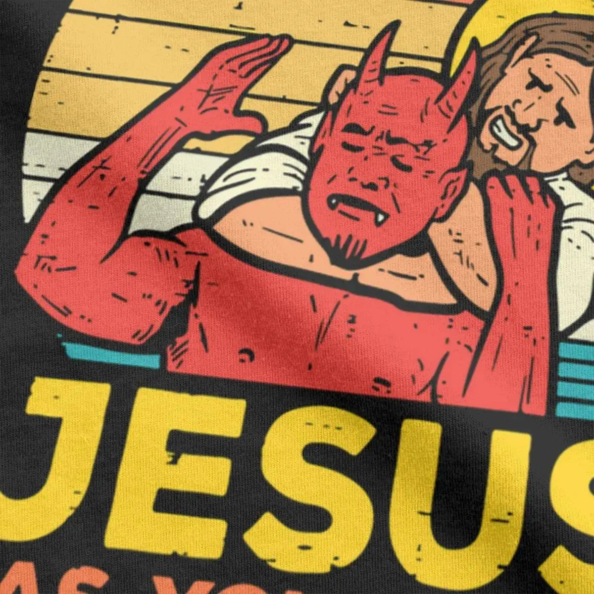 Jesus Has Your Back Jiu Jitsu Retro Christian T-Shirt for Women Cotton Vintage Tee Milanni Fashion