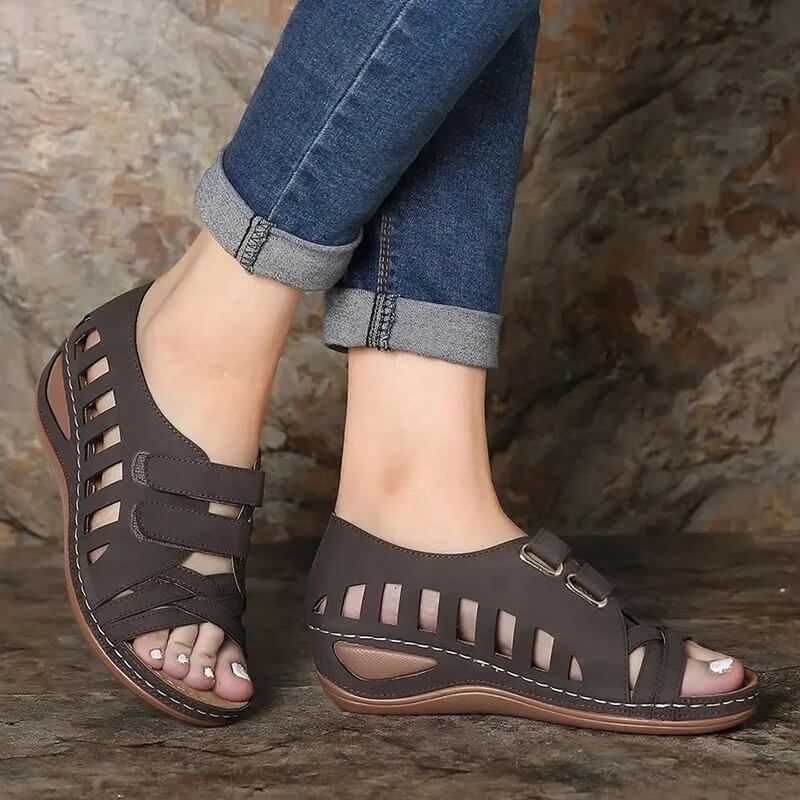 Hollow Out Open Toe Wedge Platform Casual Shoes for Women Soft Beach Sandals Outdoor Footwear Milanni Fashion