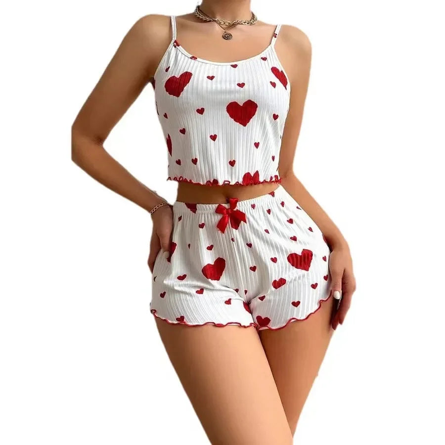 Trendy Women Short Tank Top And Short Set For Sleepwear  Milanni Fashion   