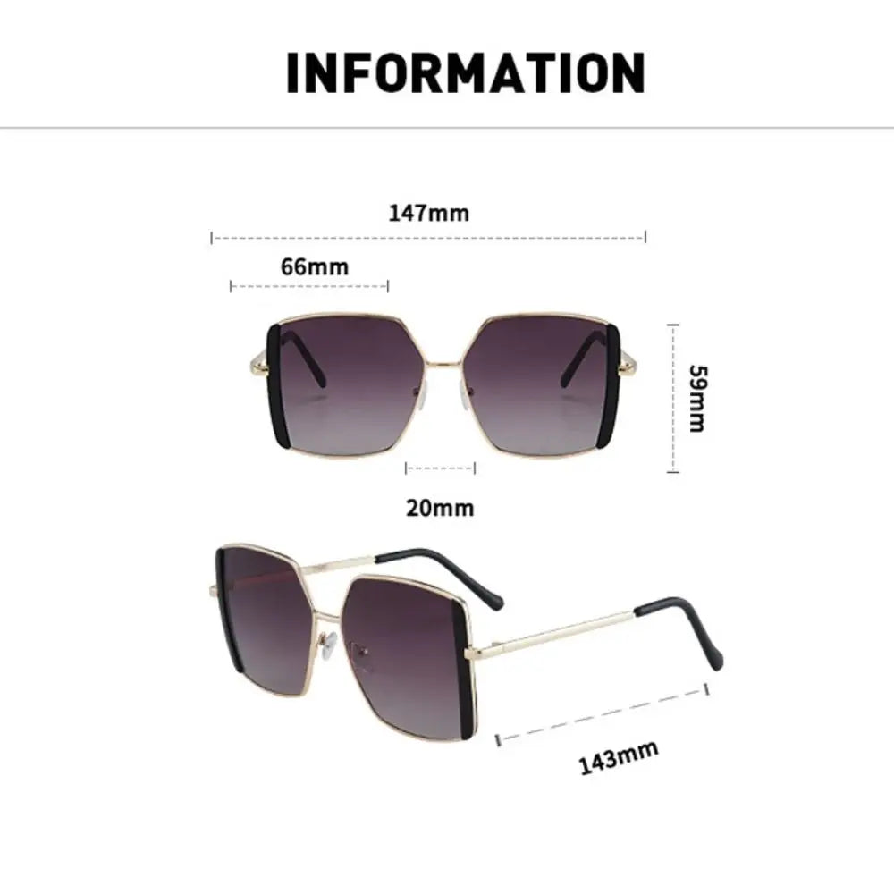 Big Square Shades Sunglasses for Women 2024 Fashion Rimless Sun Glasses  Milanni Fashion   