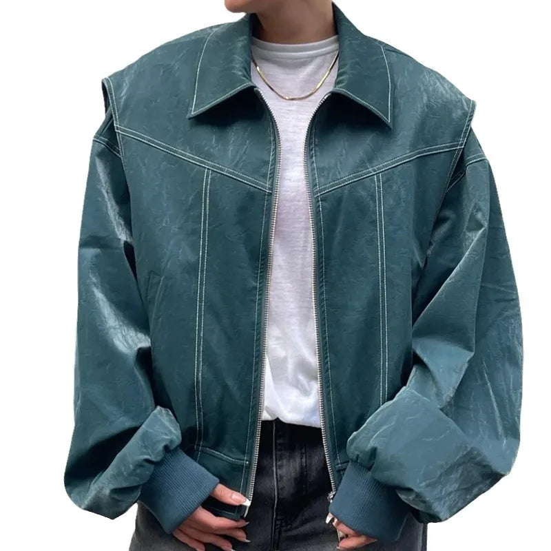 Women's Personalized Street Color Collision Splicing Jacket for Autumn and Winter Fashion Outerwear Milanni Fashion