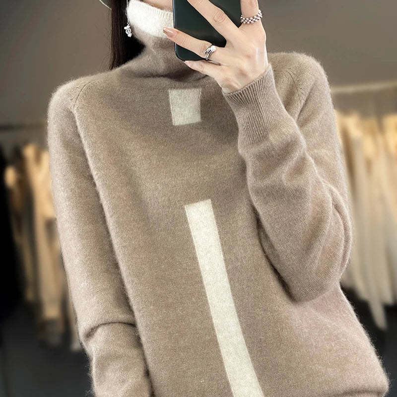 Cashmere Turtleneck Sweater Soft Warm Winter Jumper Pullover Outwear for Women Stylish and Cozy Wear Milanni Fashion