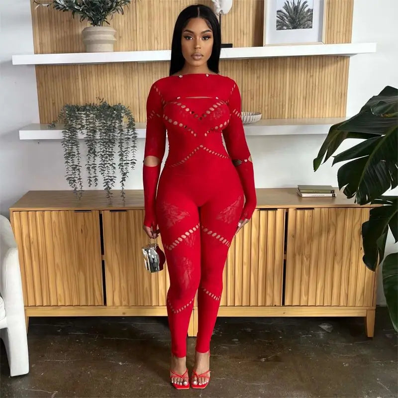 Streetwear Jumpsuit Women Long Sleeve Bodycon Romper Casual Fashion One Piece Outfit Milanni Fashion