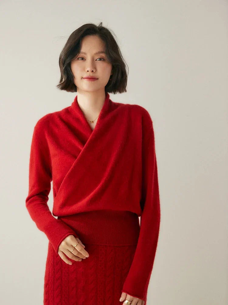 Laura | Women's Wrap Cozy Soft Sweater
