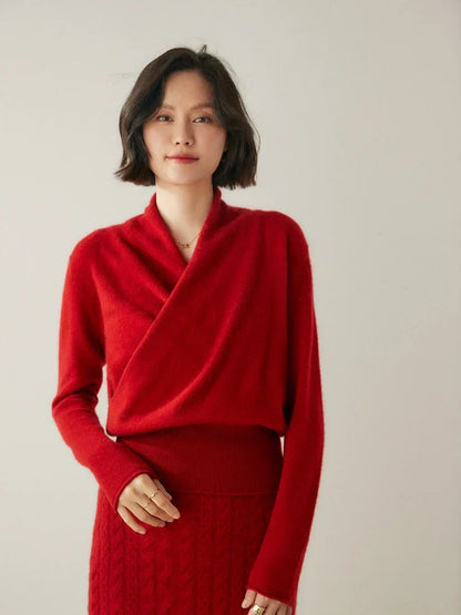 Laura | Women's Wrap Cozy Soft Sweater