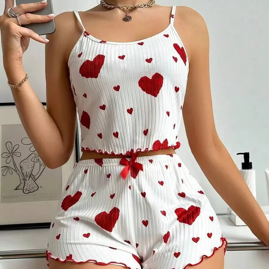 Trendy Women Short Tank Top And Short Set For Sleepwear  Milanni Fashion   