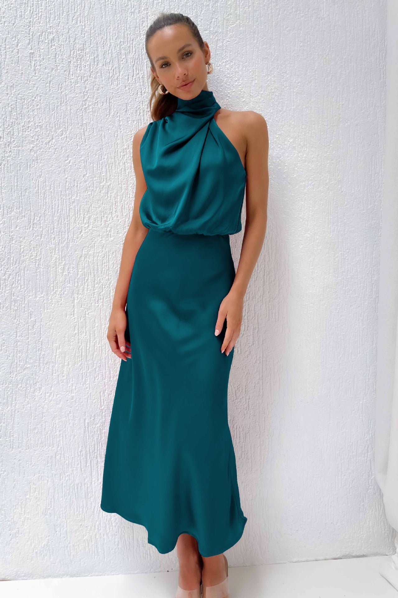 Doris | Women's Chic Halter Neck Evening Dress
