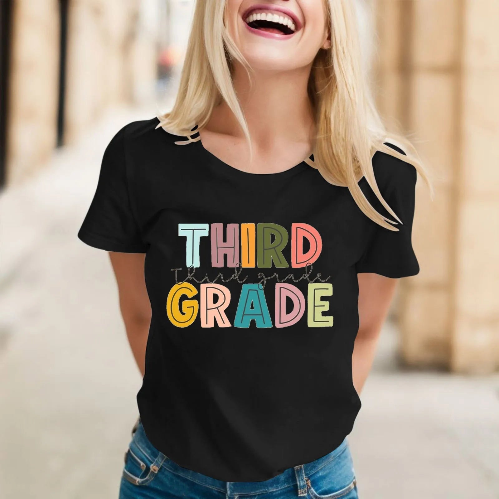 First Day of School Short Sleeve T Shirt Trendy Teacher Shirt for Women Casual Comfortable Outfit Milanni Fashion