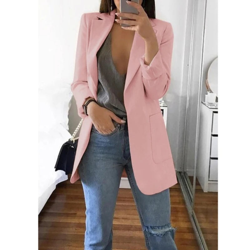 European and American Fashion Casual Polo Neck Slim Fit Cardigan Temperament Women's Coat Stylish Wear Milanni Fashion