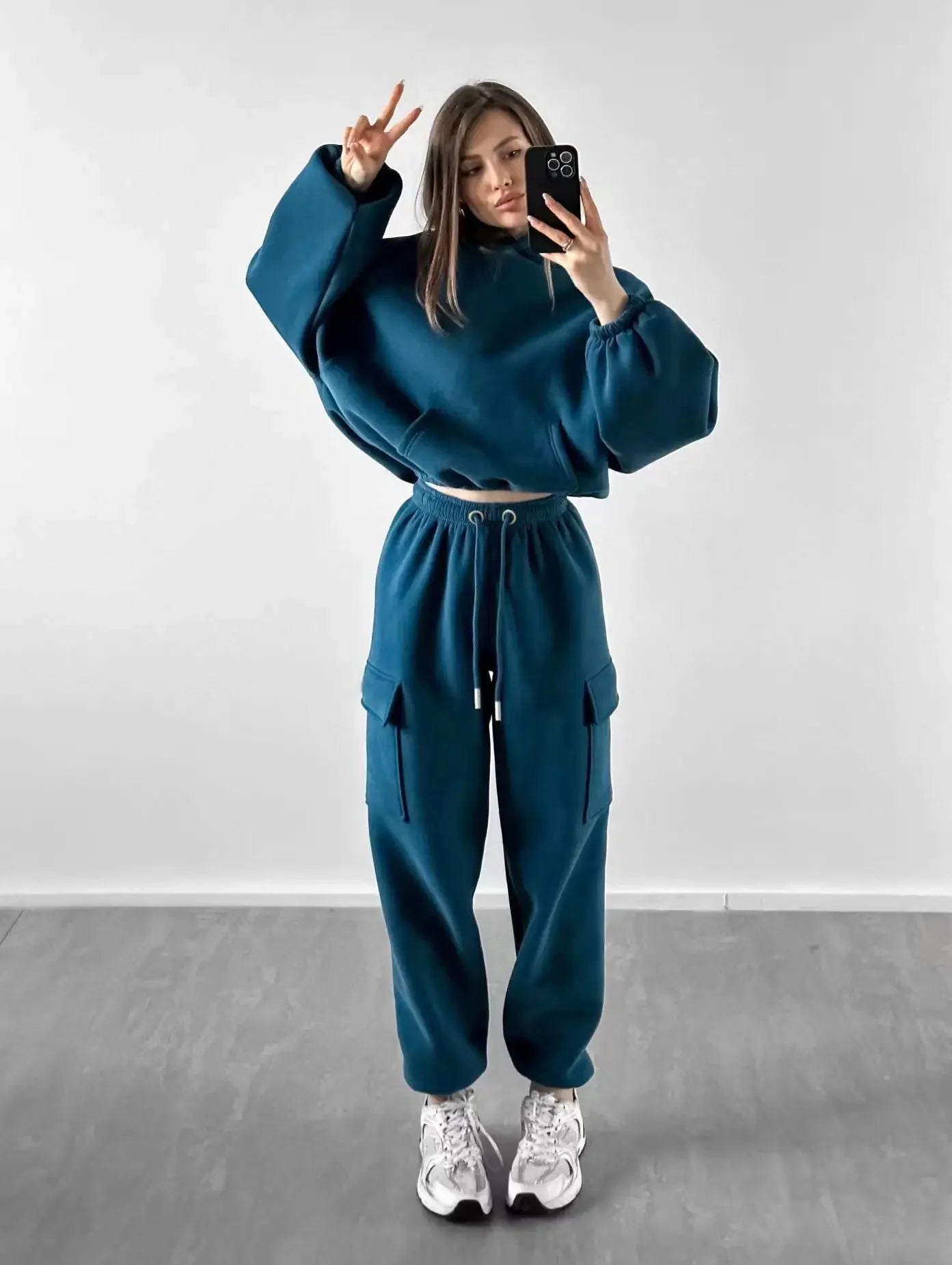 Hoodie Sweatshirt and Trouser Pant Set for Women Comfortable Casual Fall Winter Two Piece Outfit Milanni Fashion