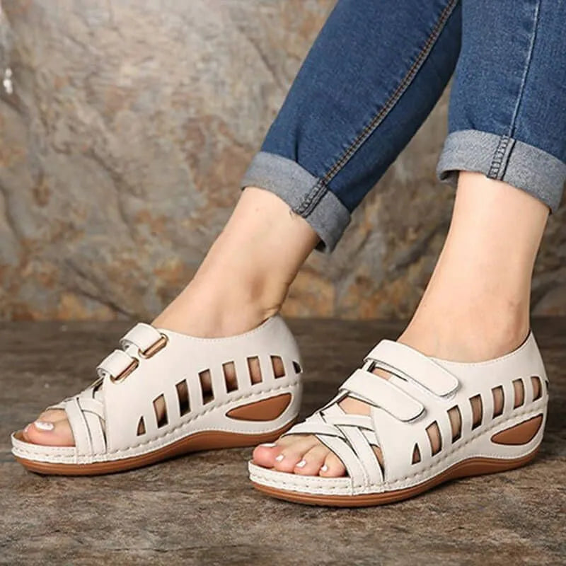 Hollow Out Open Toe Wedge Platform Casual Shoes for Women Soft Beach Sandals Outdoor Footwear Milanni Fashion