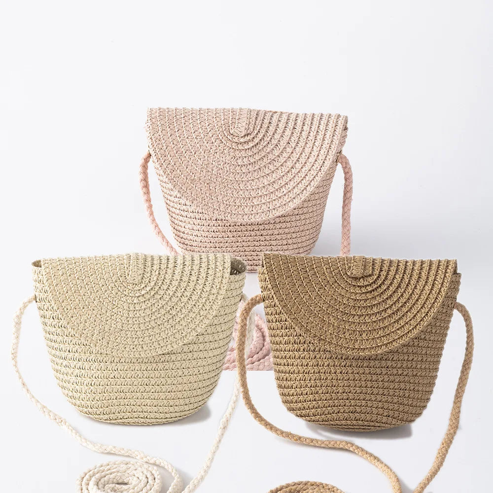 Stylish Straw Woven Beach Crossbody Bag for Women Casual Summer Handbag Perfect for Outdoors Milanni Fashion