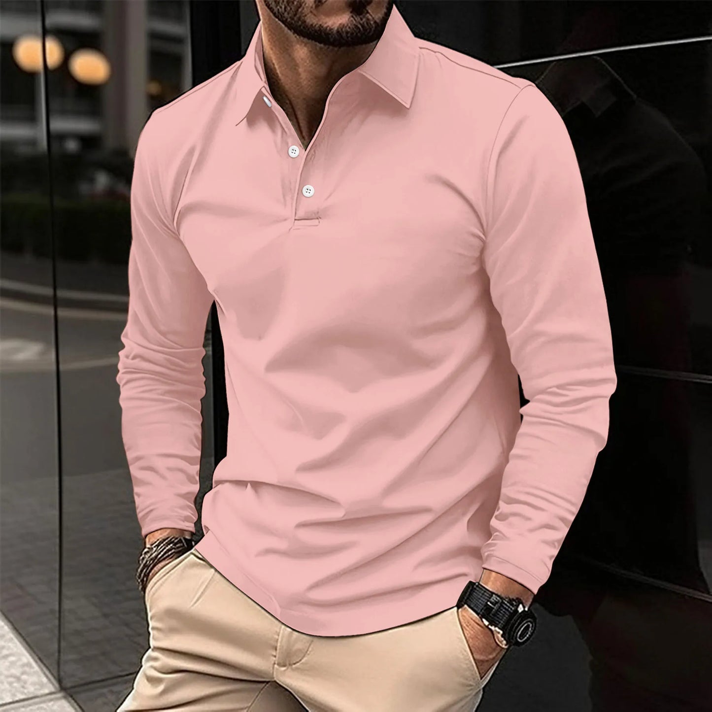 Lorenzo | Men’s Long Sleeve Executive Polo