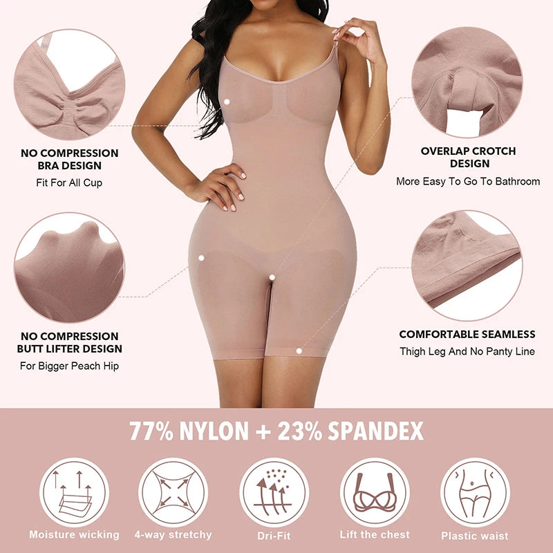 Bodysuit Shapewear Tummy Control Full Body Shaper Slimming Sheath Butt Lifter Push Up Corset Milanni Fashion