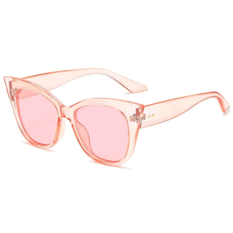 Women Colorful Candy Color Glasses Anti UV Cross Border Hot Selling Glasses  Milanni Fashion Pink  