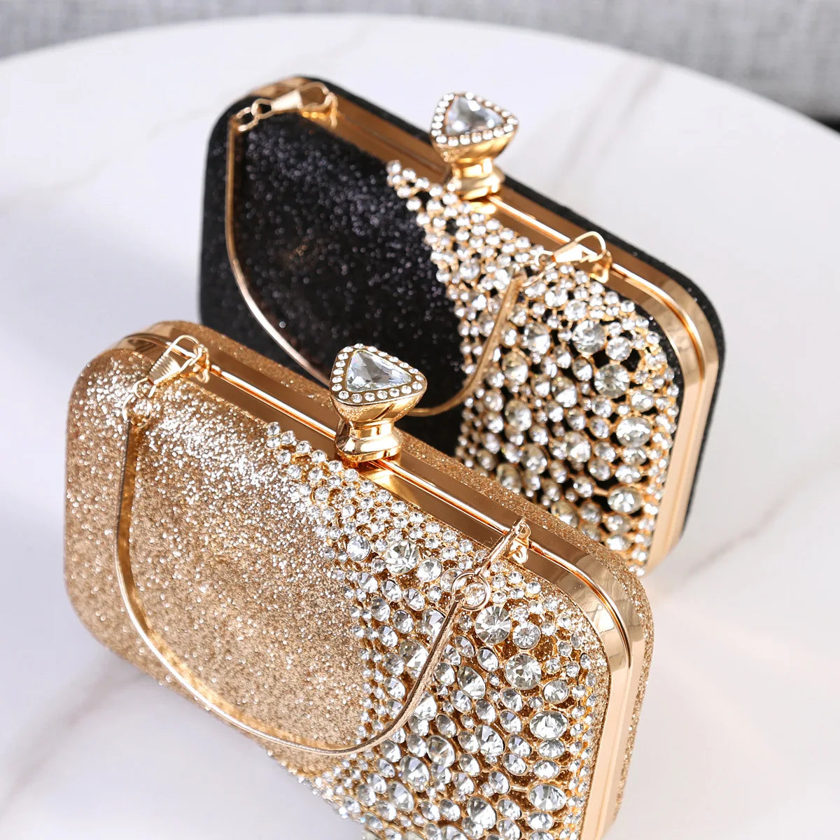 Rhinestone Hollow Out Crystal Evening Bag Luxury Party Clutch Purse Women Fashion Handbag Milanni Fashion