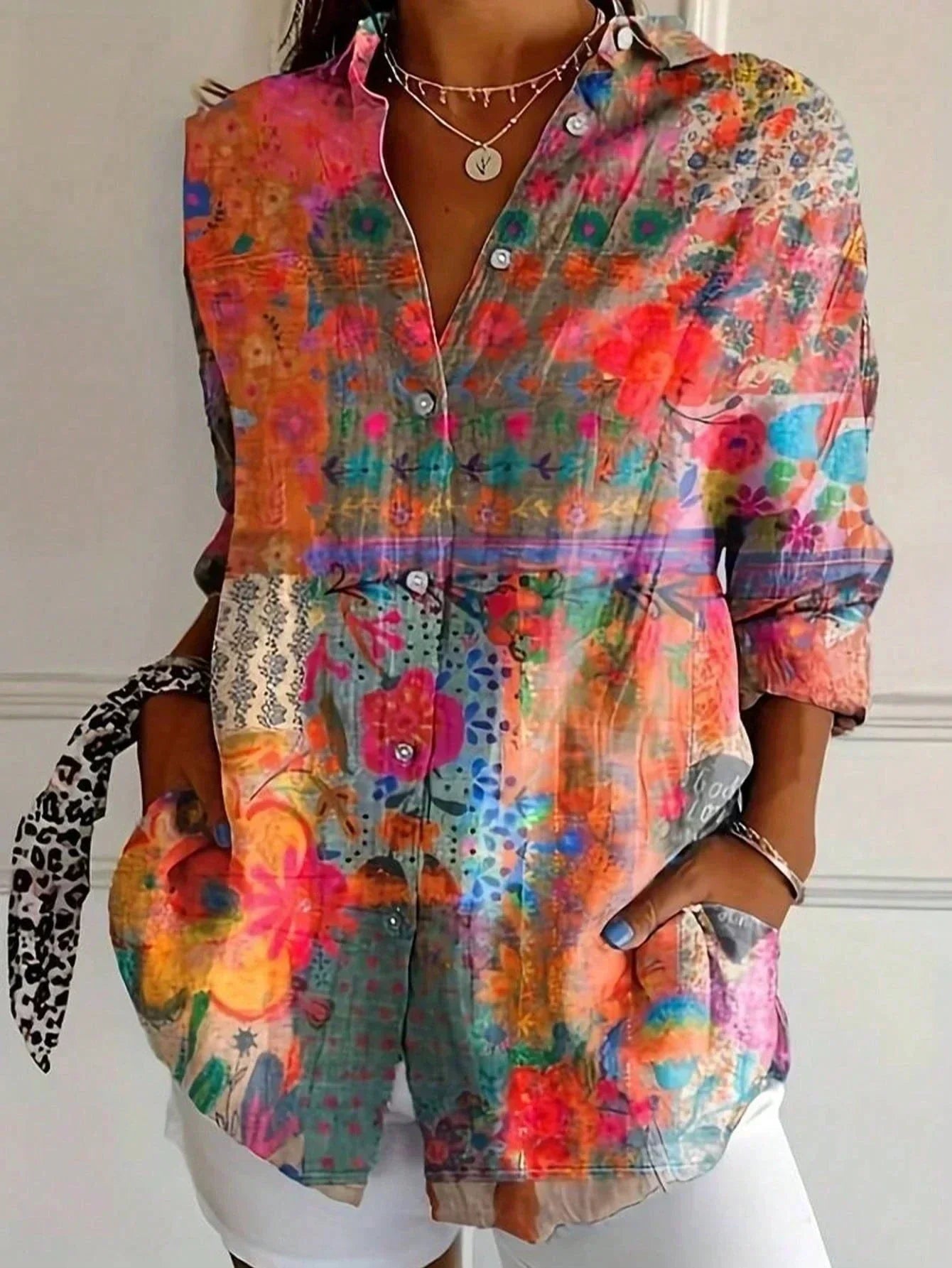 Lisette | Colorful playful print blouse for vibrant everyday style