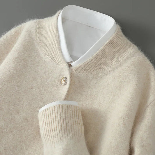 Anke | Women's Soft Knit Cardigan with Button Placket Front