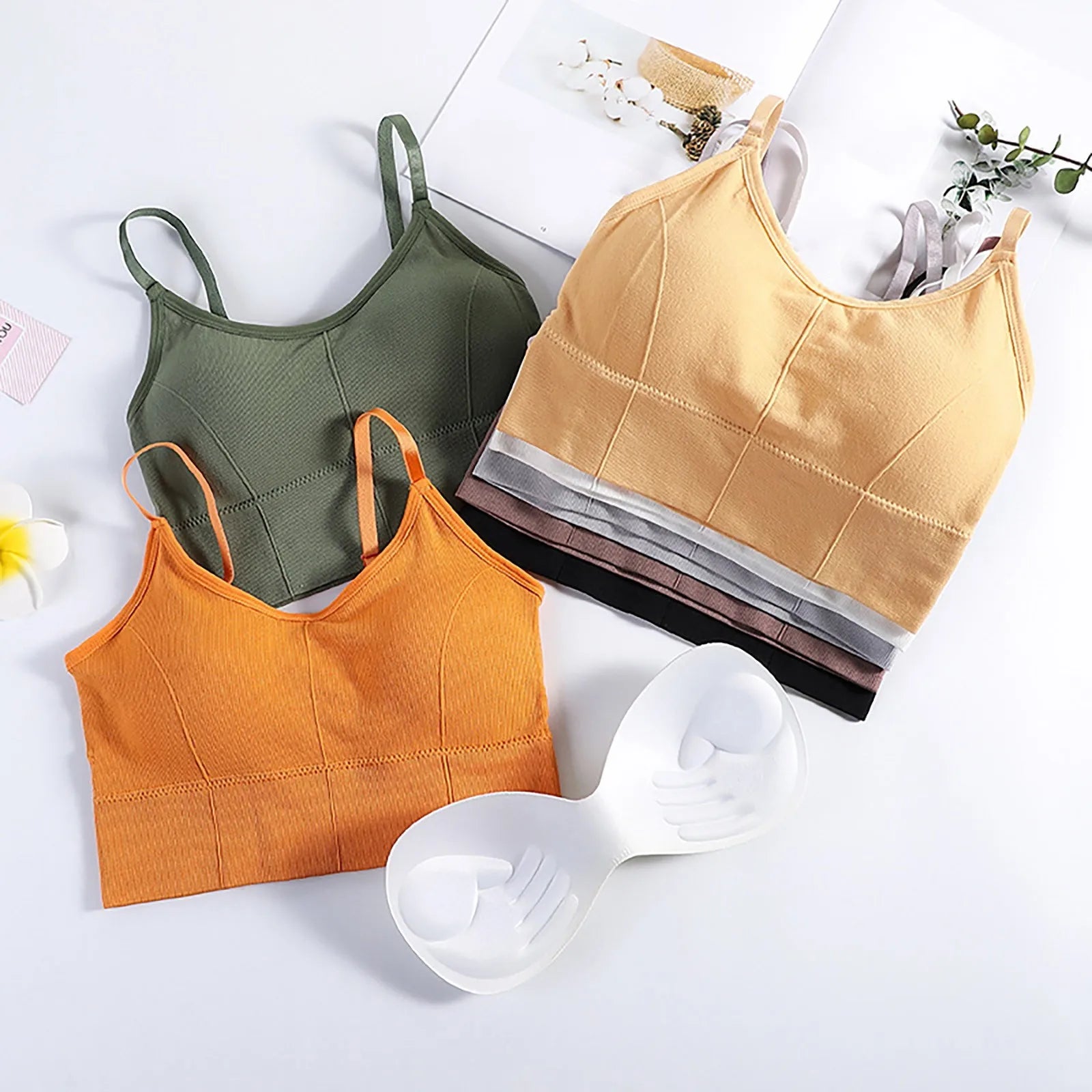 Stretch Cotton Yoga Bralette Adjustable Strap Wireless Full Cup Bra for Ultimate Comfort and Support Milanni Fashion