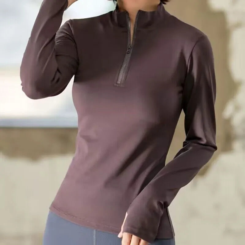 Long Sleeve Yoga Shirt Sport Top Fitness Yoga Top Gym Top Sportswear for Women Push Up Running Clothes Milanni Fashion