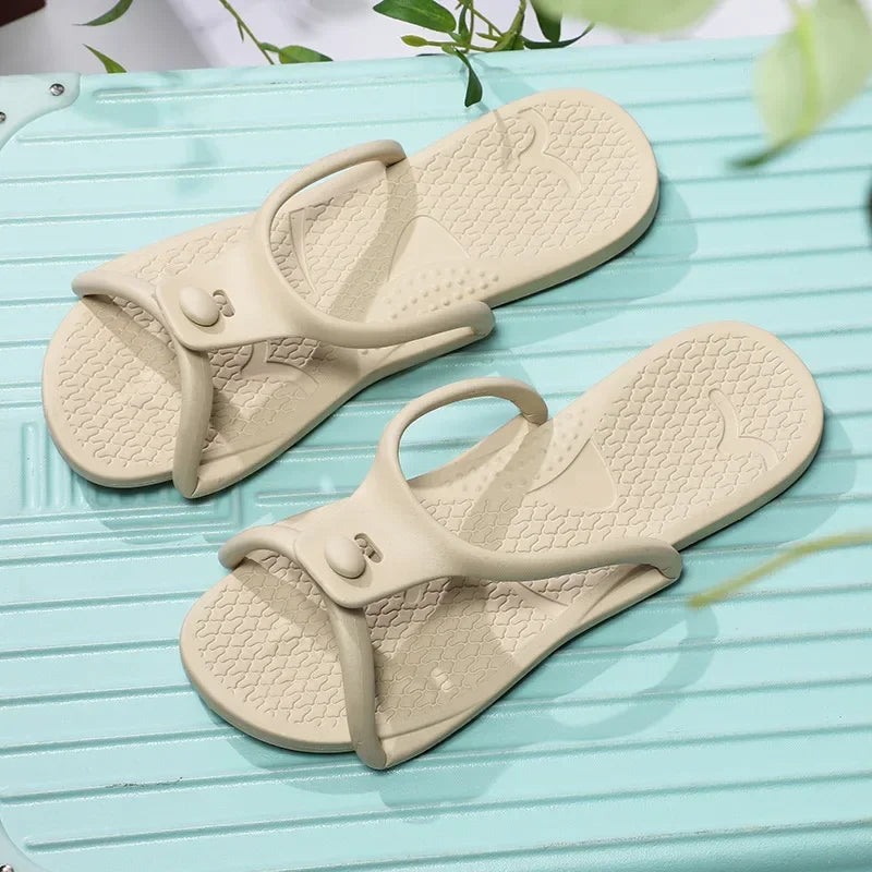 Eva Soft-Soled Slippers for Women Portable Flip-Flops for Travel Trips Home Foldable Design Milanni Fashion