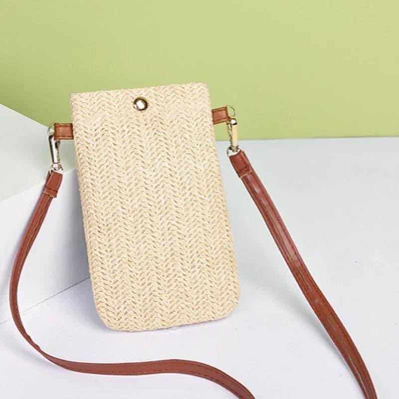 Women Straw Beach Bag Summer Tassel Mini Crossbody Bag  Milanni Fashion   