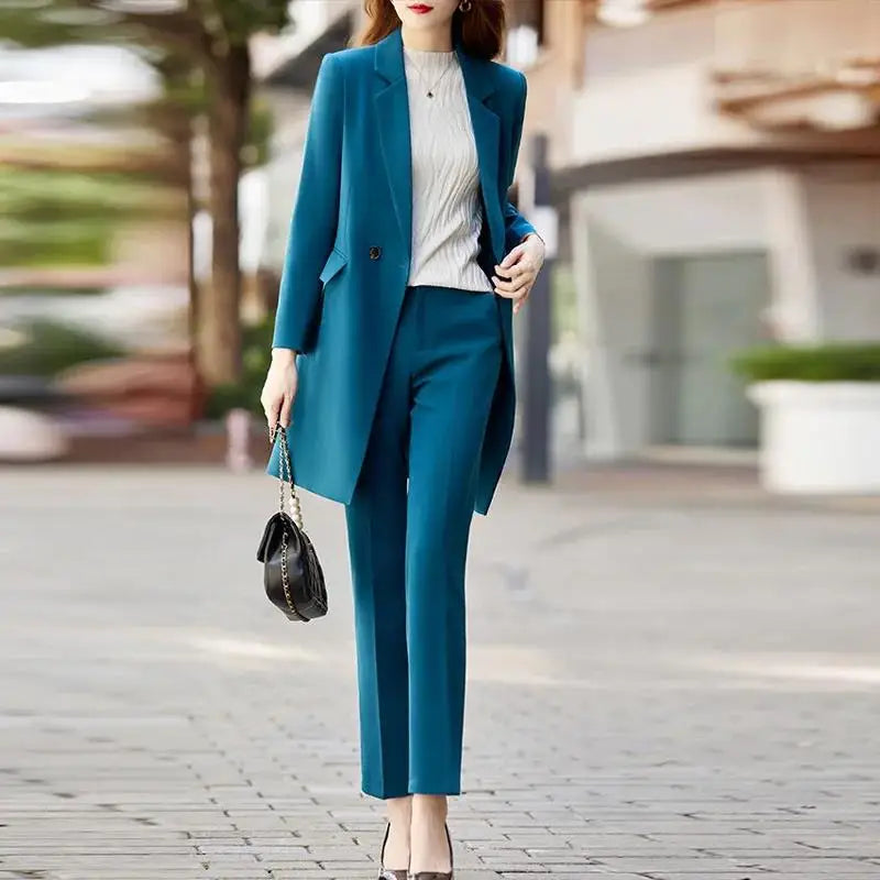 Professional Blazer Pants Fall Fashion Jacket and Pant Two Piece Set Women's Business Outfit Two piece set Milanni Fashion