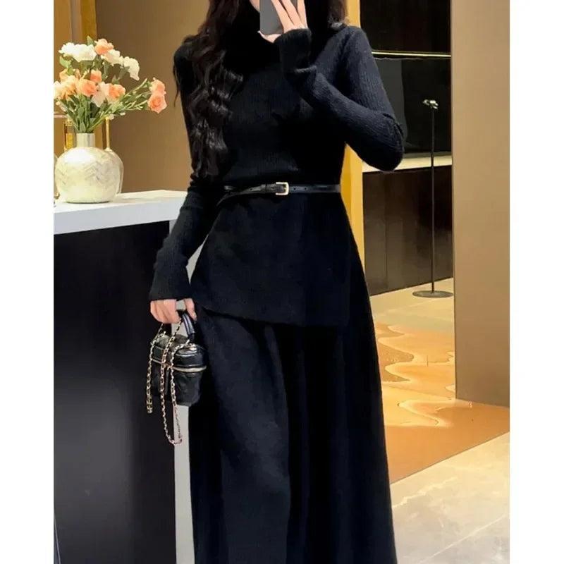 Slimming Knitted Top Bottom Skirt Two Piece Set For Women Stylish and Comfortable Casual Outfit Milanni Fashion