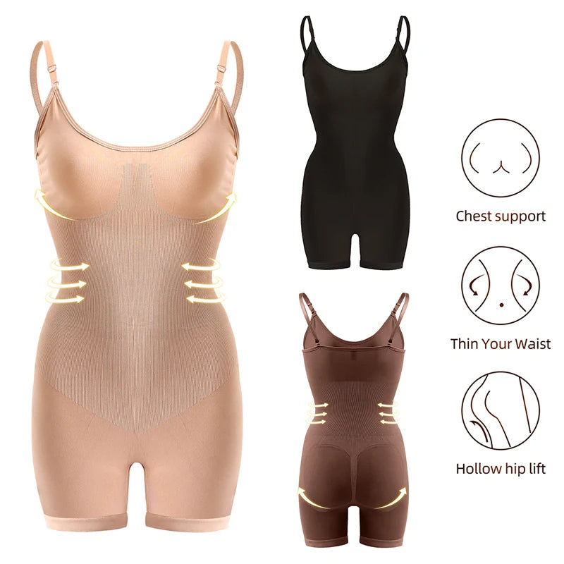 Bodysuit Shapewear Tummy Control Full Body Shaper Slimming Sheath Butt Lifter Push Up Corset Milanni Fashion