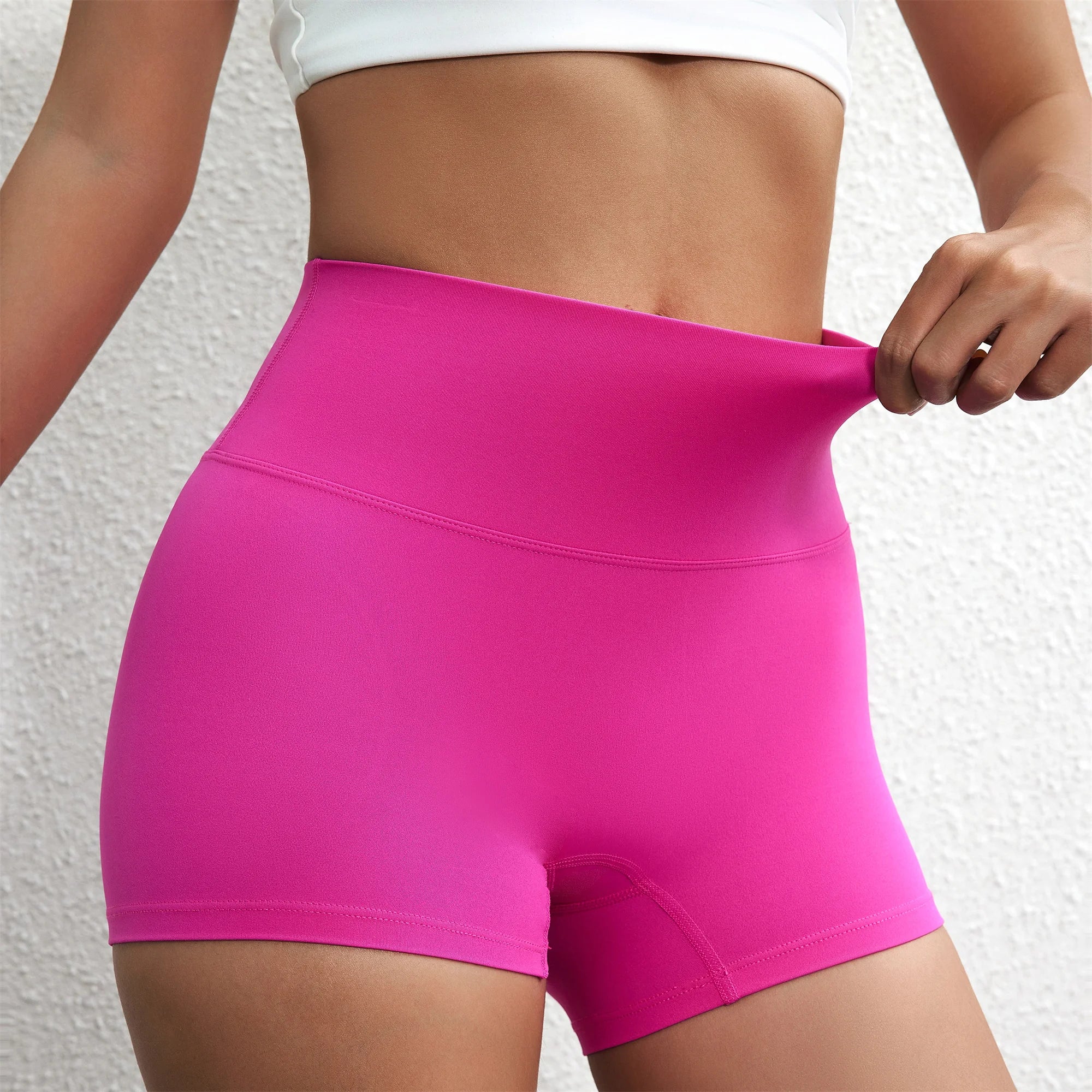 Sexy Solid Color Women Fitness Sport Short High Waist Athletic Yoga Shorts  Milanni Fashion   