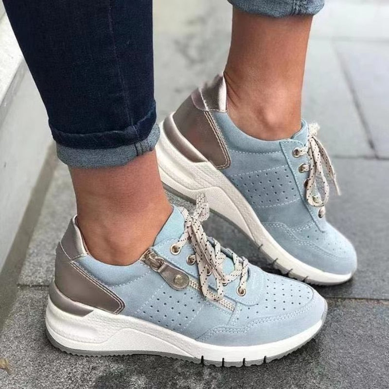 Marie | Women's Casual-Sneakers with runder Lace and Lacing