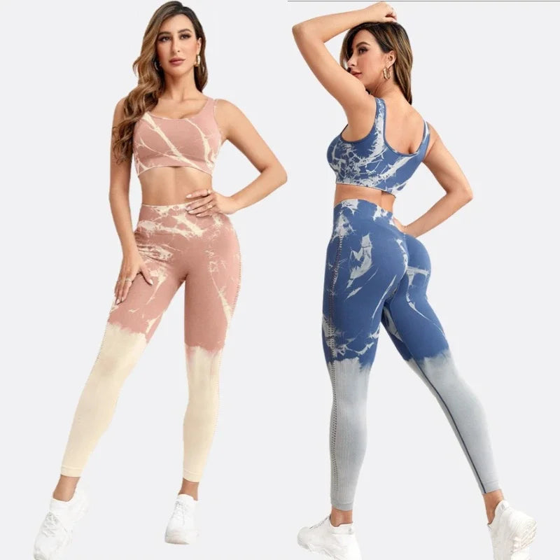 Women Sports Bra & Fitness Leggings Gym Workout Outfit Two Piece Activewear Set Milanni Fashion