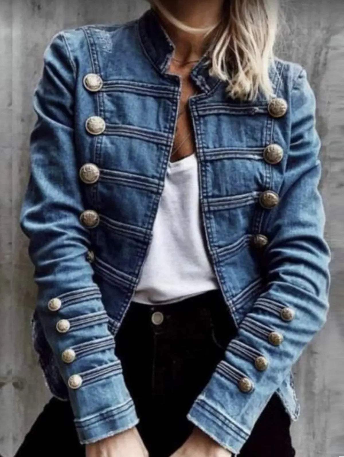 Denim Coat Women Autumn New Fashion Slim Fit Top Elegant All-match Double Breasted Jacket  Milanni Fashion   