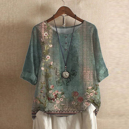Silvana | Breathable Relaxed Floral Women's Blouse