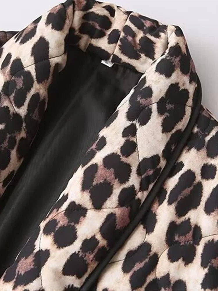 European and American Style Fashionable Casual Style Leopard Print Cotton Jacket  Milanni Fashion   