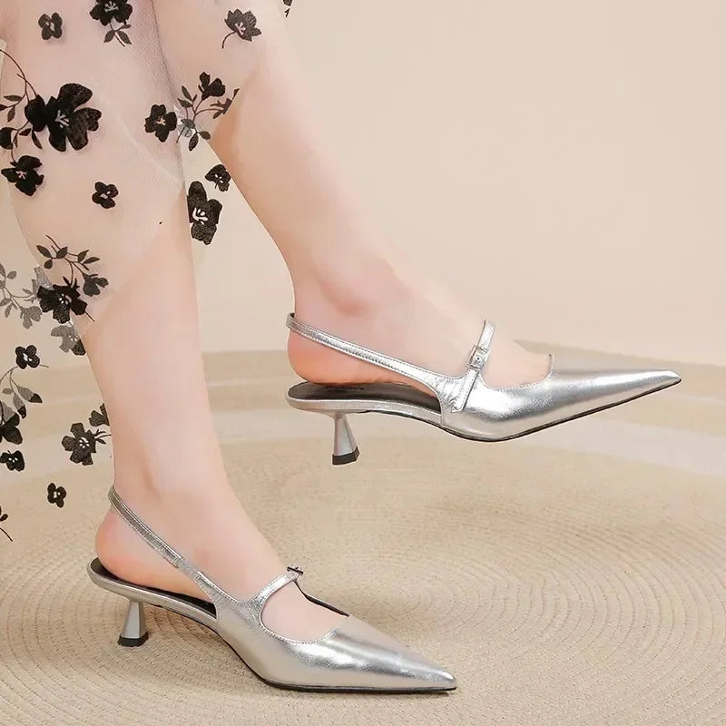 Women High Heels Low-heeled Shoes Comfort New Stiletto Shoes  Milanni Fashion   