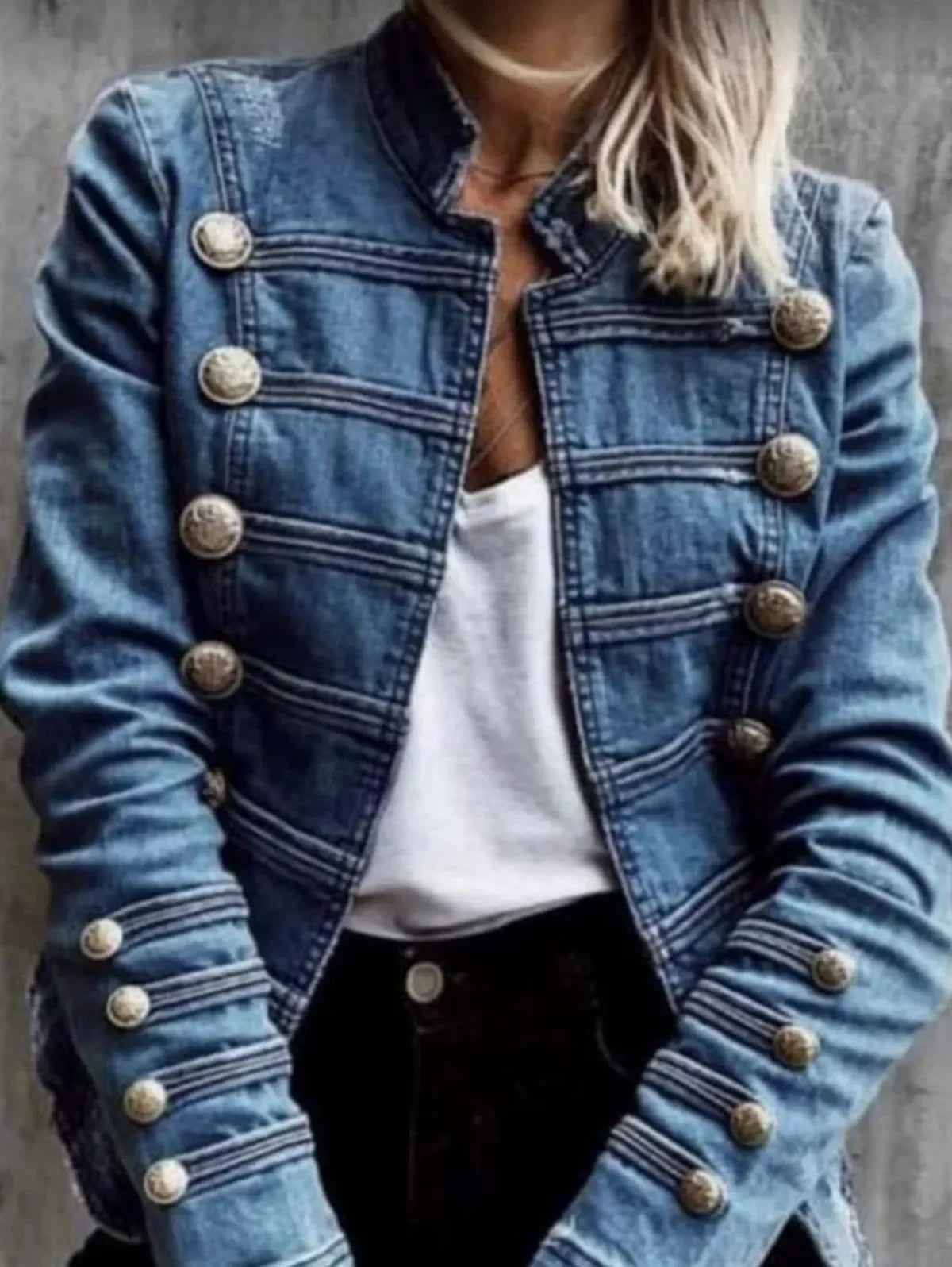 Denim Coat Women Autumn New Fashion Slim Fit Top Elegant All-match Double Breasted Jacket  Milanni Fashion   