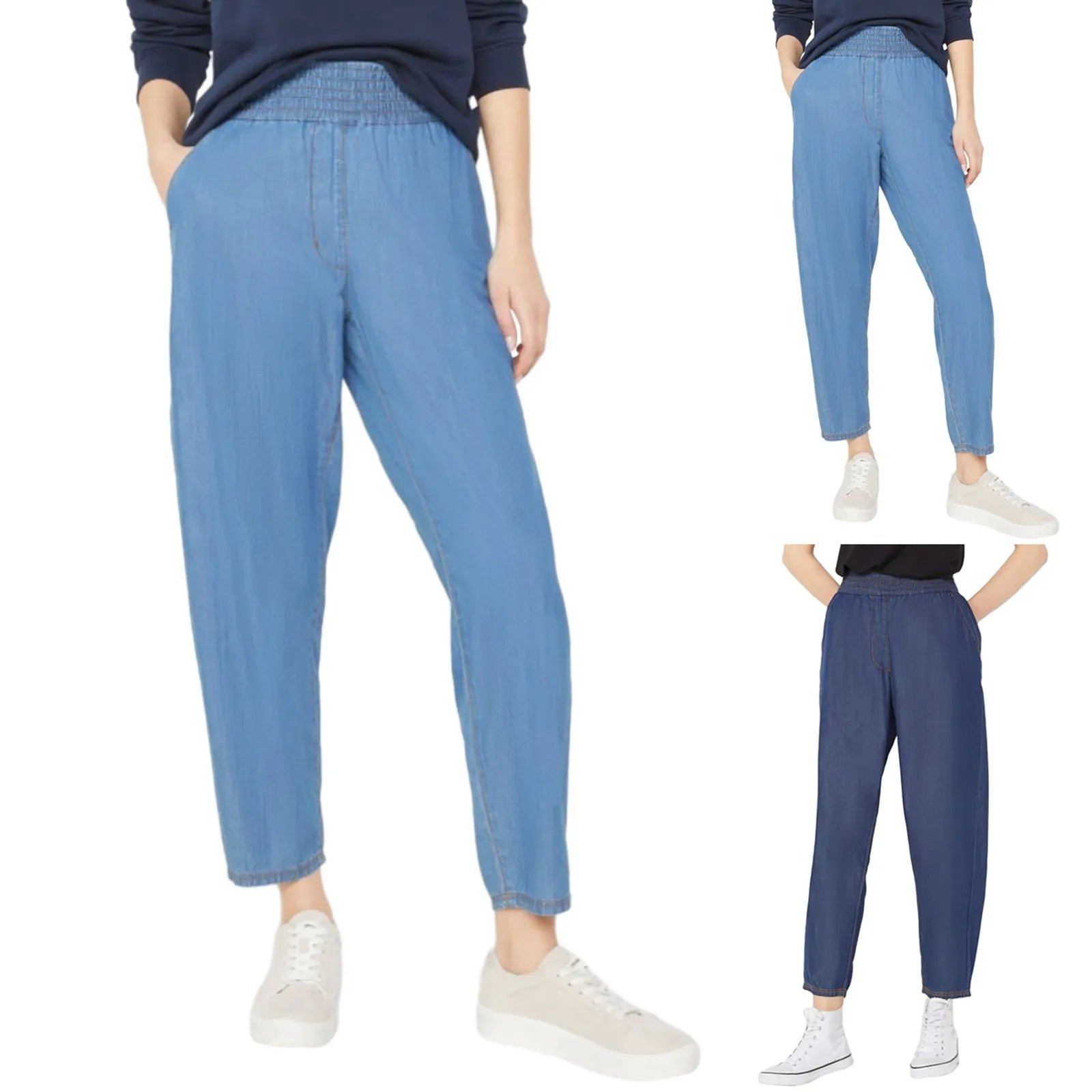 Imitation Denim Jeans Casual Comfortable Loose Pants with Pockets Trendy and Relaxed Fashion Style Milanni Fashion